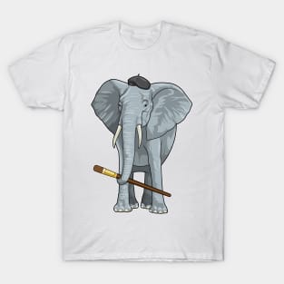 Elephant as Painter with Paint brush T-Shirt